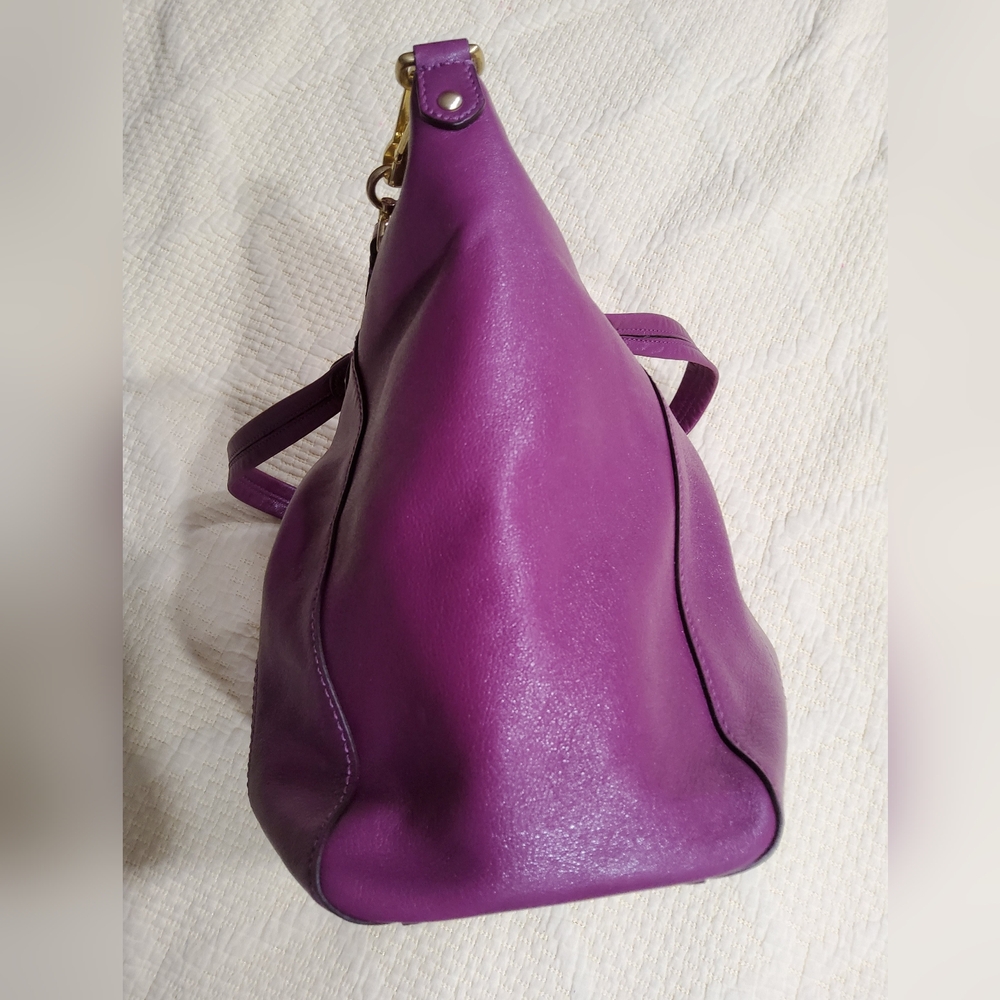 Coach Purple Leather Madison Claire Tote - Gem